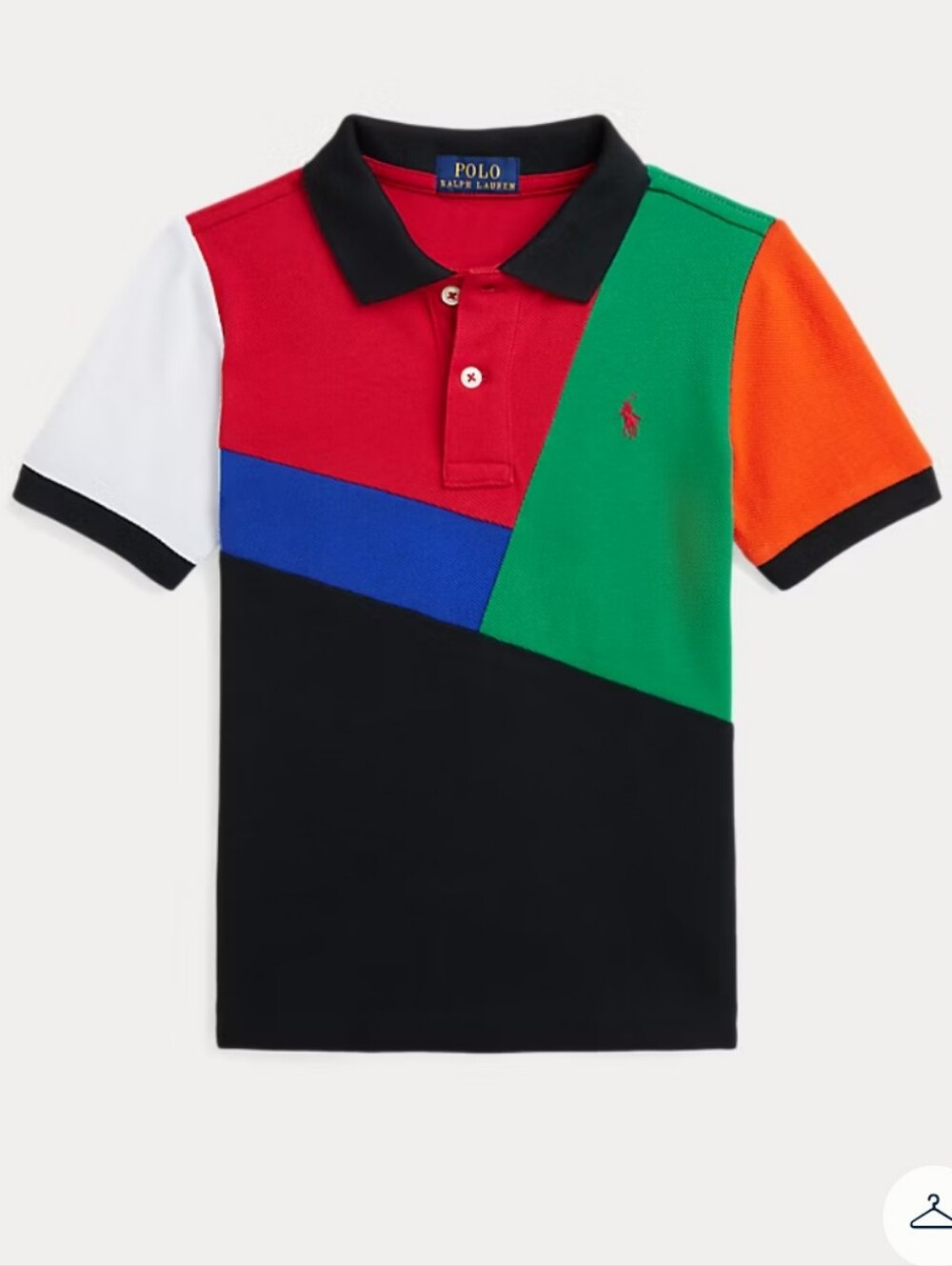 Polo Ralph Lauren Boys Cotton Mesh Colorblock Polo Shirt Preppy Small (8)
